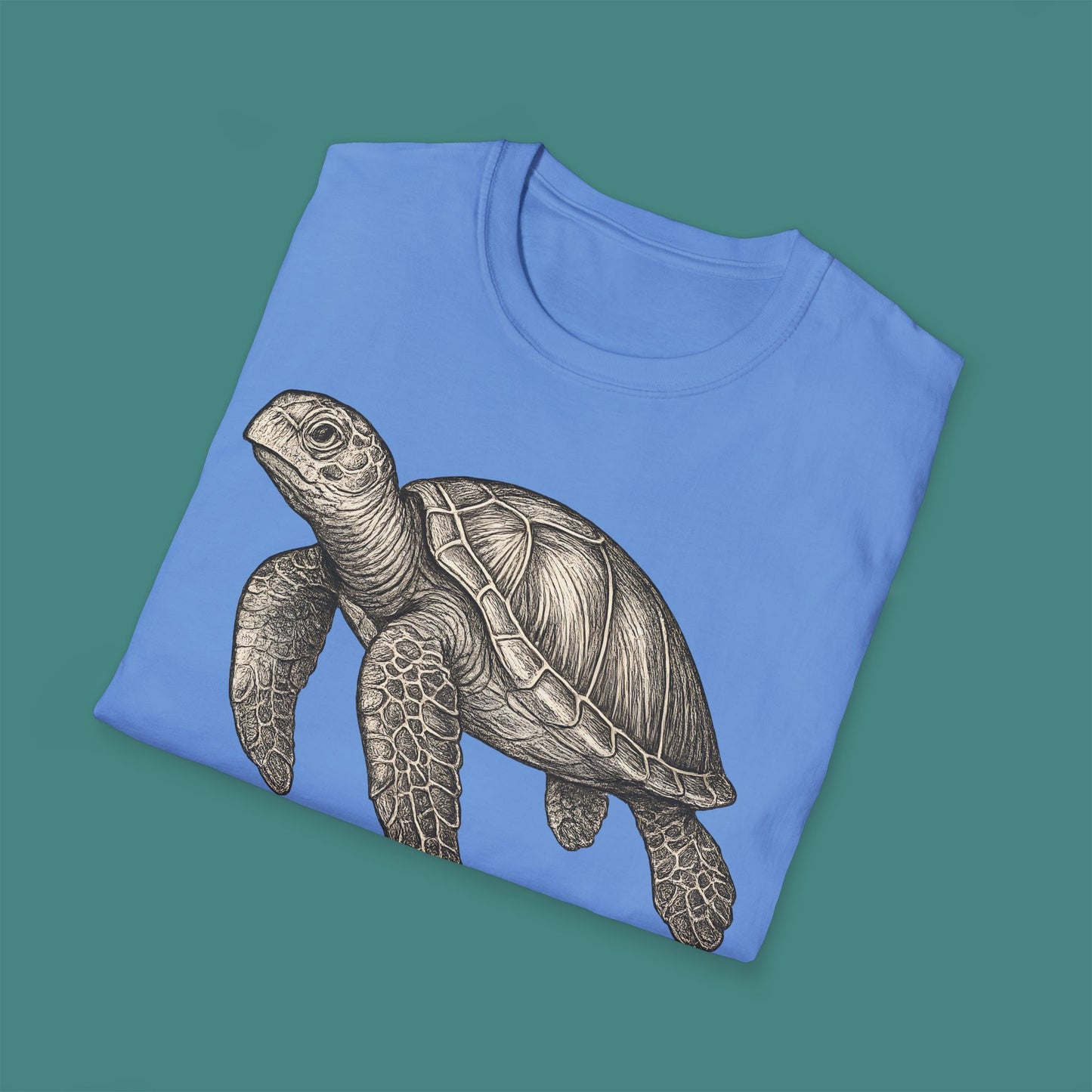 Vintage Etching Turtle Unisex T-Shirt
