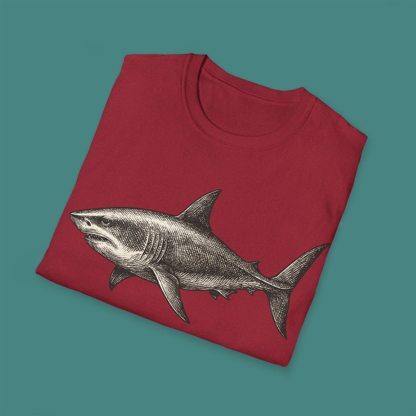 Vintage Etching Shark Unisex T-Shirt