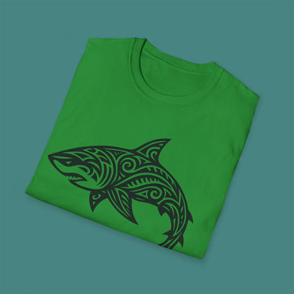 Tribal Tattoo Shark Unisex T-Shirt