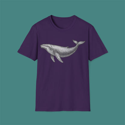 Vintage Etching Whale Unisex T-Shirt
