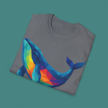 Geometric Polygon Whale Unisex T-Shirt