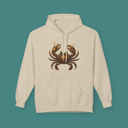 Steampunk Mechanical Crab Fleece Unisex Hoodie