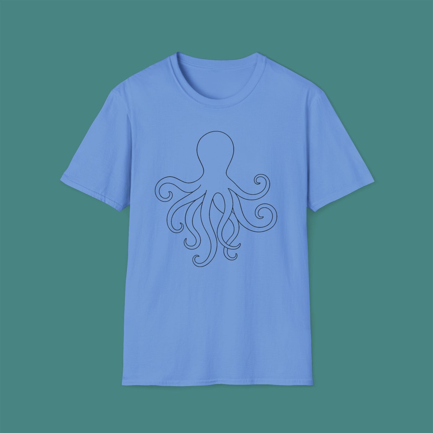 Minimalist Line Art Octopus Unisex T-Shirt