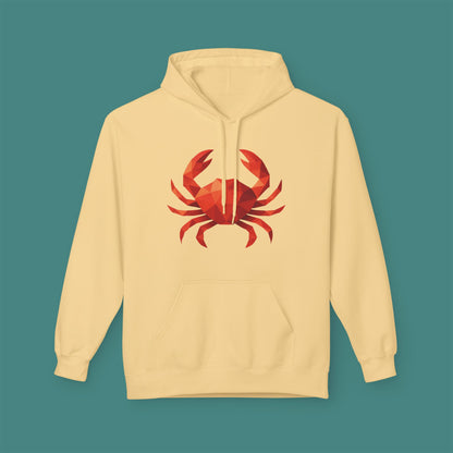 Geometric Polygon Crab Fleece Unisex Hoodie