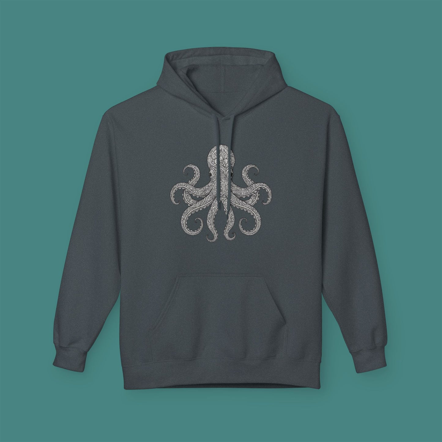 Intricate Mandala Octopus Fleece Unisex Hoodie