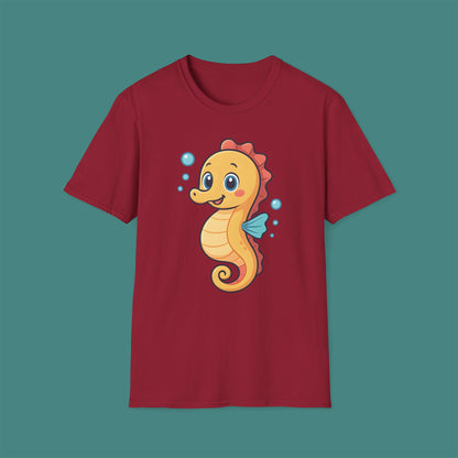 Cartoon Cute Seahorse Unisex T-Shirt