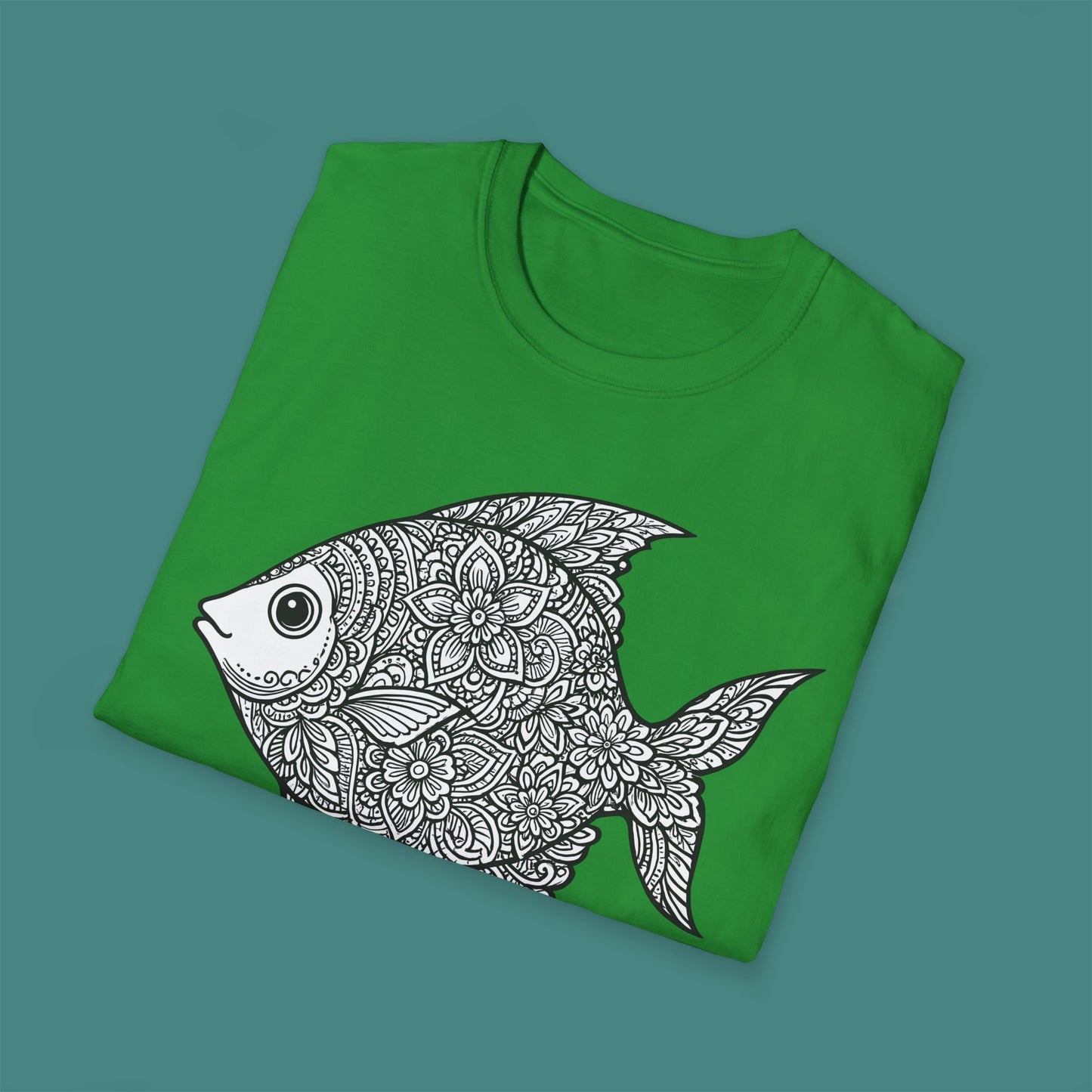 Intricate Mandala Fish Unisex T-Shirt
