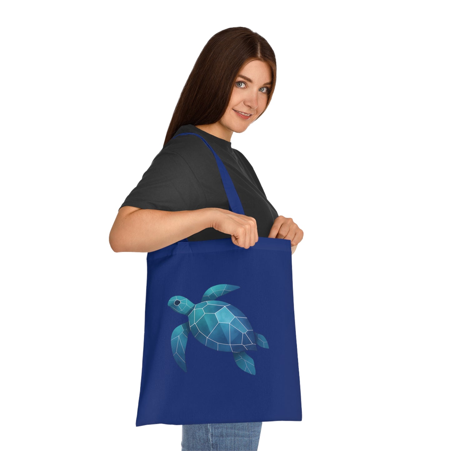Geometric Polygon Turtle Tote Bag