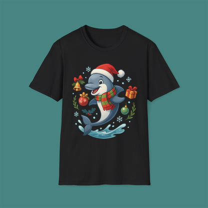 Christmas Dolphin Unisex T-Shirt