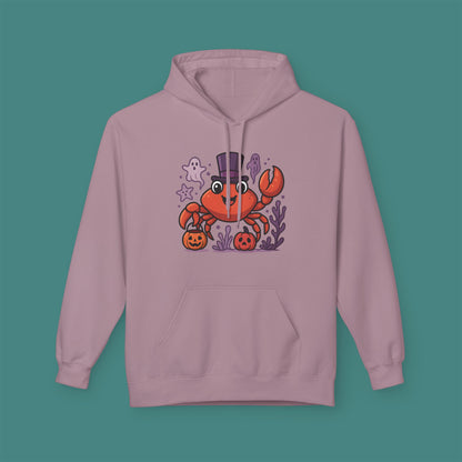 Halloween Crab Fleece Unisex Hoodie