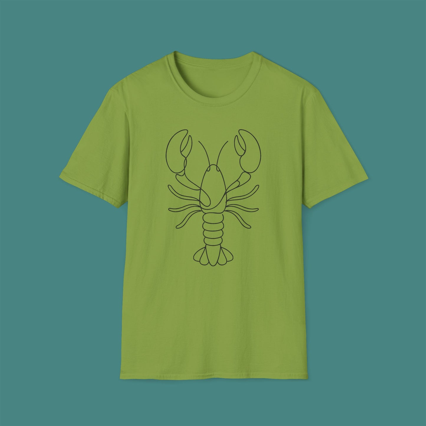 Minimalist Line Art Lobster Unisex T-Shirt