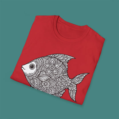 Intricate Mandala Fish Unisex T-Shirt