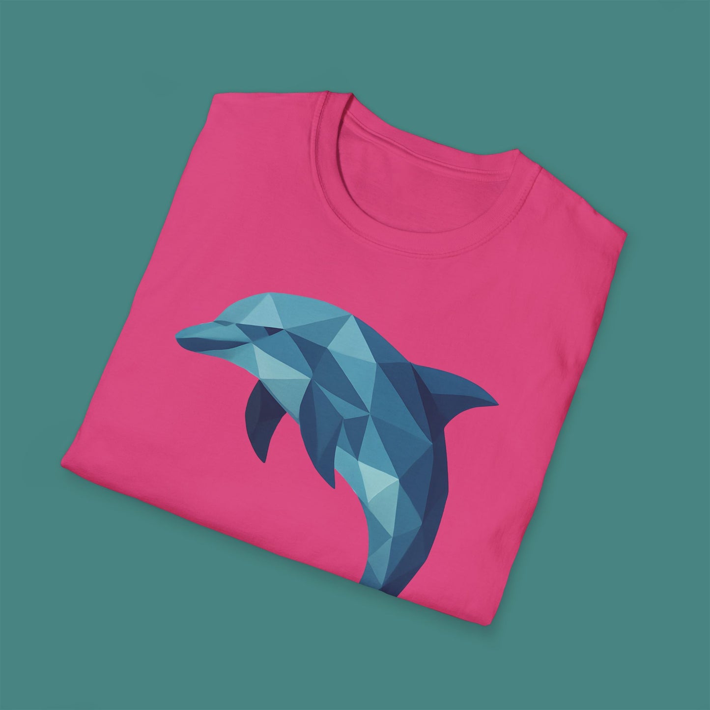 Geometric Polygon Dolphin Unisex T-Shirt