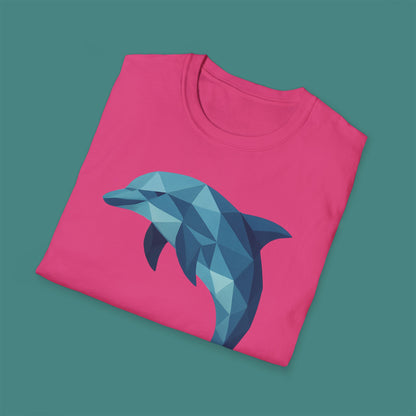 Geometric Polygon Dolphin Unisex T-Shirt
