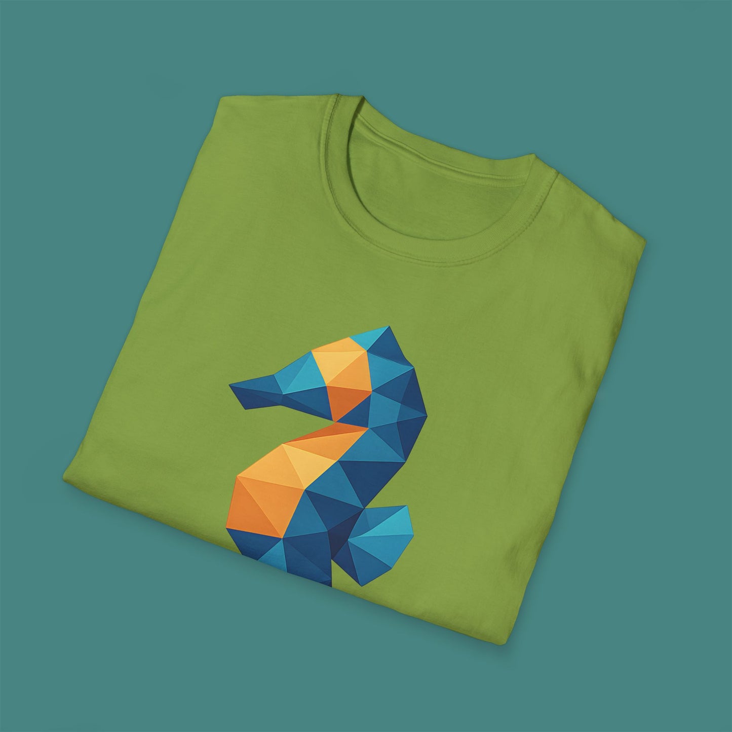 Geometric Polygon Seahorse Unisex T-Shirt
