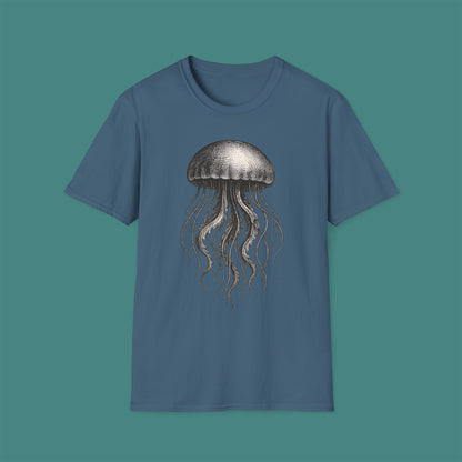 Vintage Etching Jellyfish Unisex T-Shirt