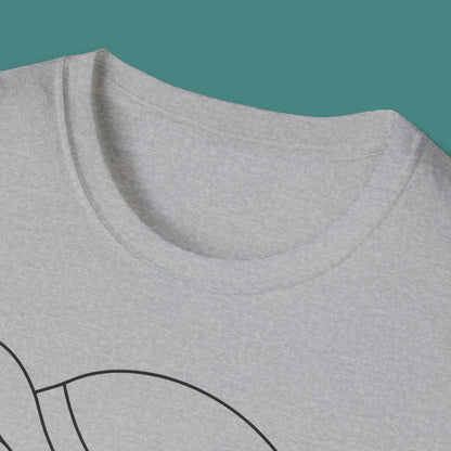 Minimalist Line Art Turtle Unisex T-Shirt