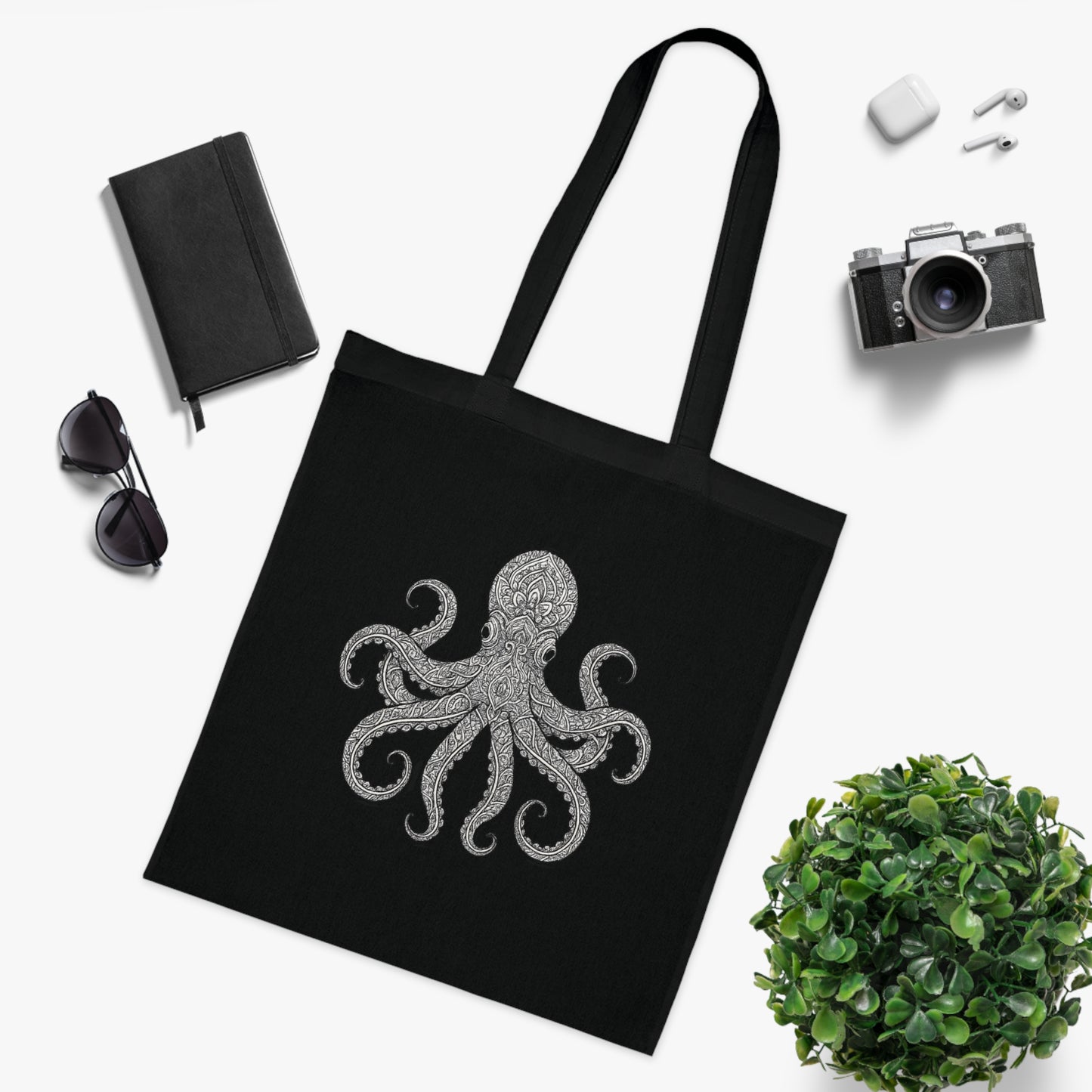 Intricate Mandala Octopus Tote Bag
