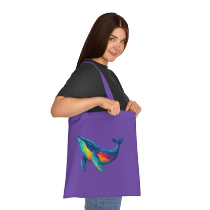 Geometric Polygon Whale Tote Bag