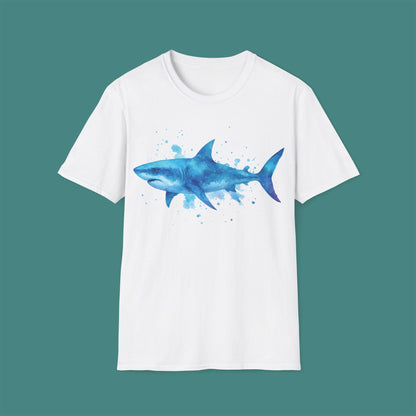 Watercolor Splash Shark Unisex T-Shirt