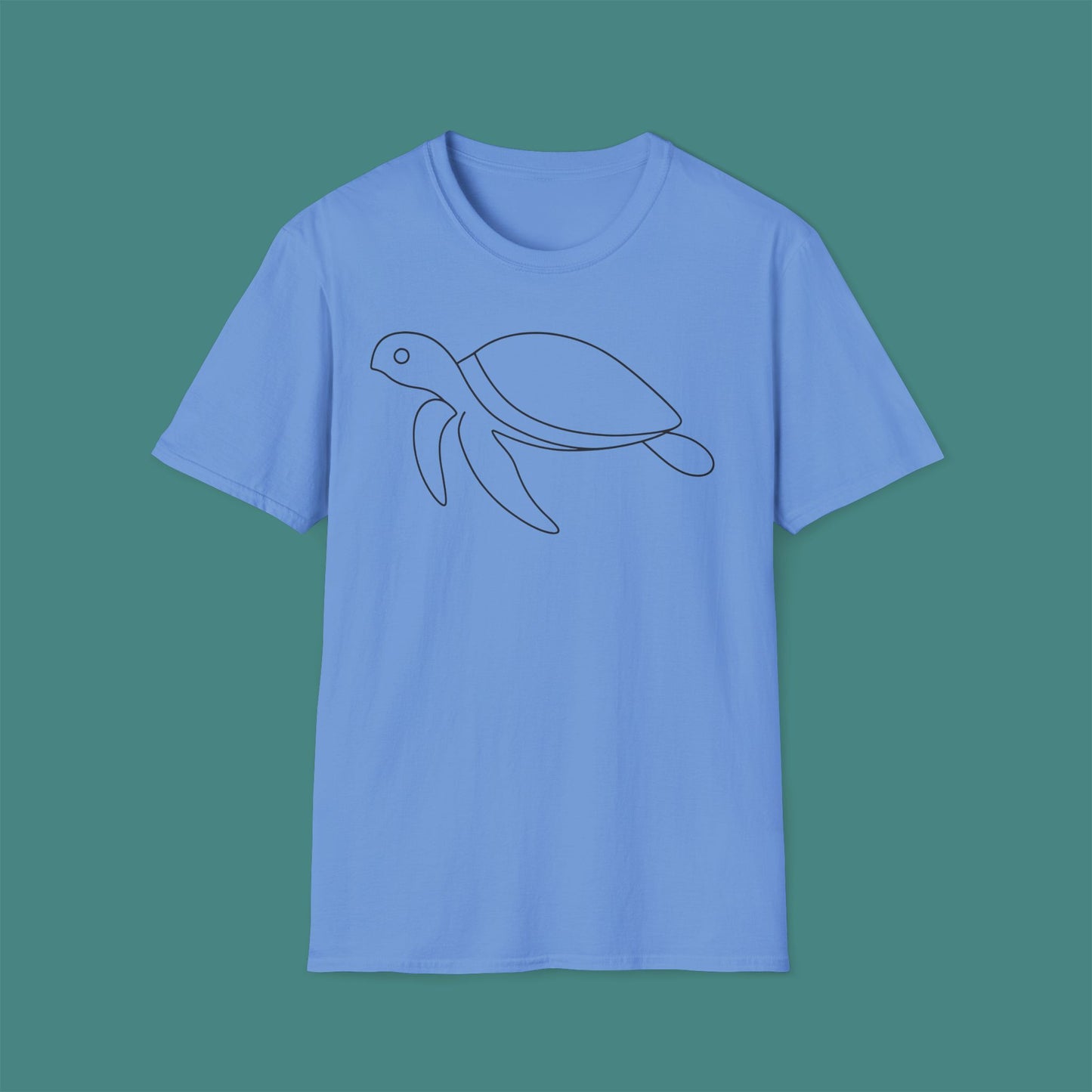 Minimalist Line Art Turtle Unisex T-Shirt