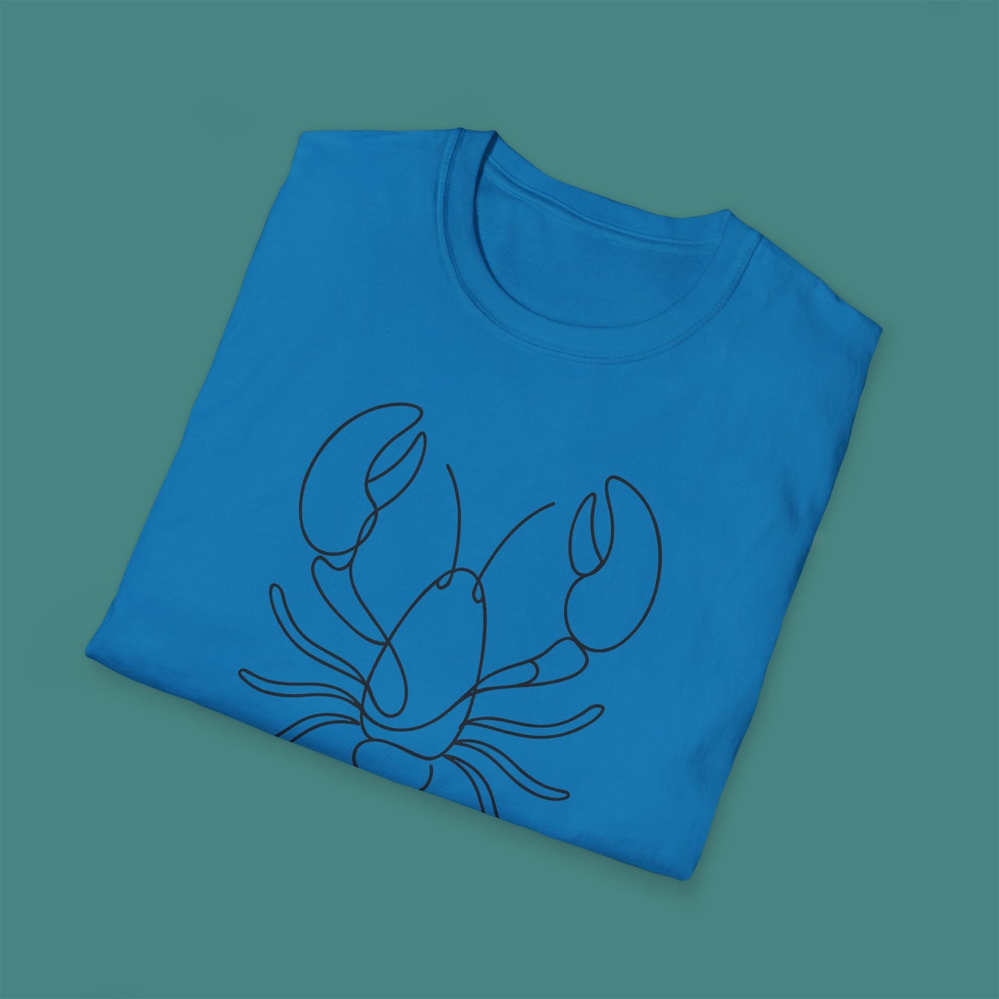 Minimalist Line Art Lobster Unisex T-Shirt