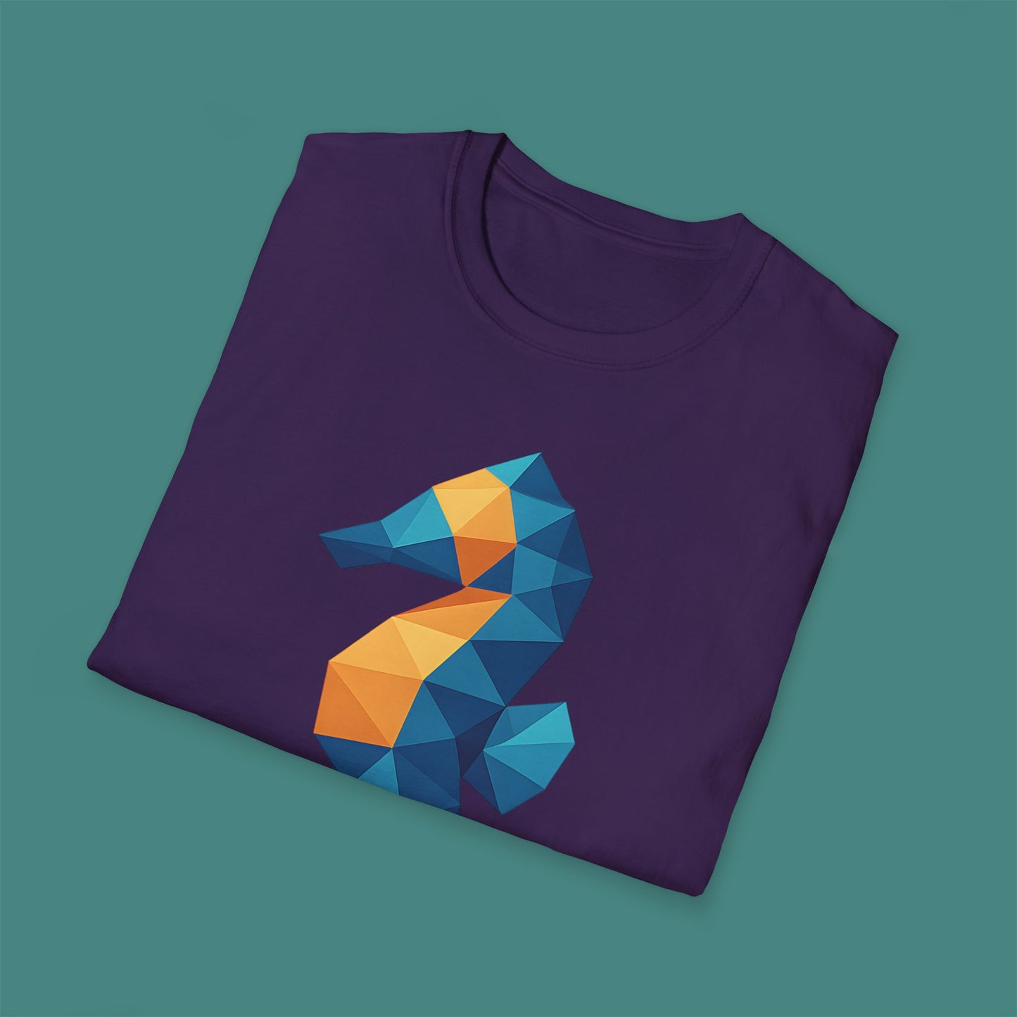 Geometric Polygon Seahorse Unisex T-Shirt