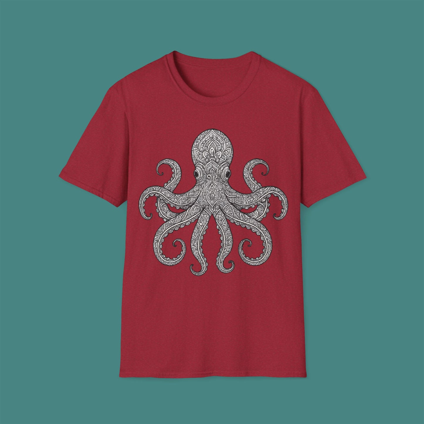 Intricate Mandala Octopus Unisex T-Shirt