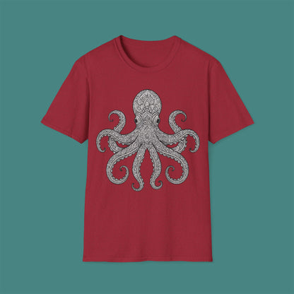 Intricate Mandala Octopus Unisex T-Shirt