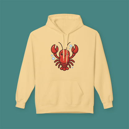 Cartoon Cute Lobster Fleece Unisex Hoodie