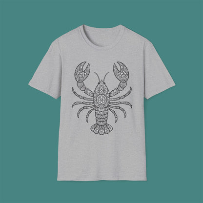 Intricate Mandala Lobster Unisex T-Shirt