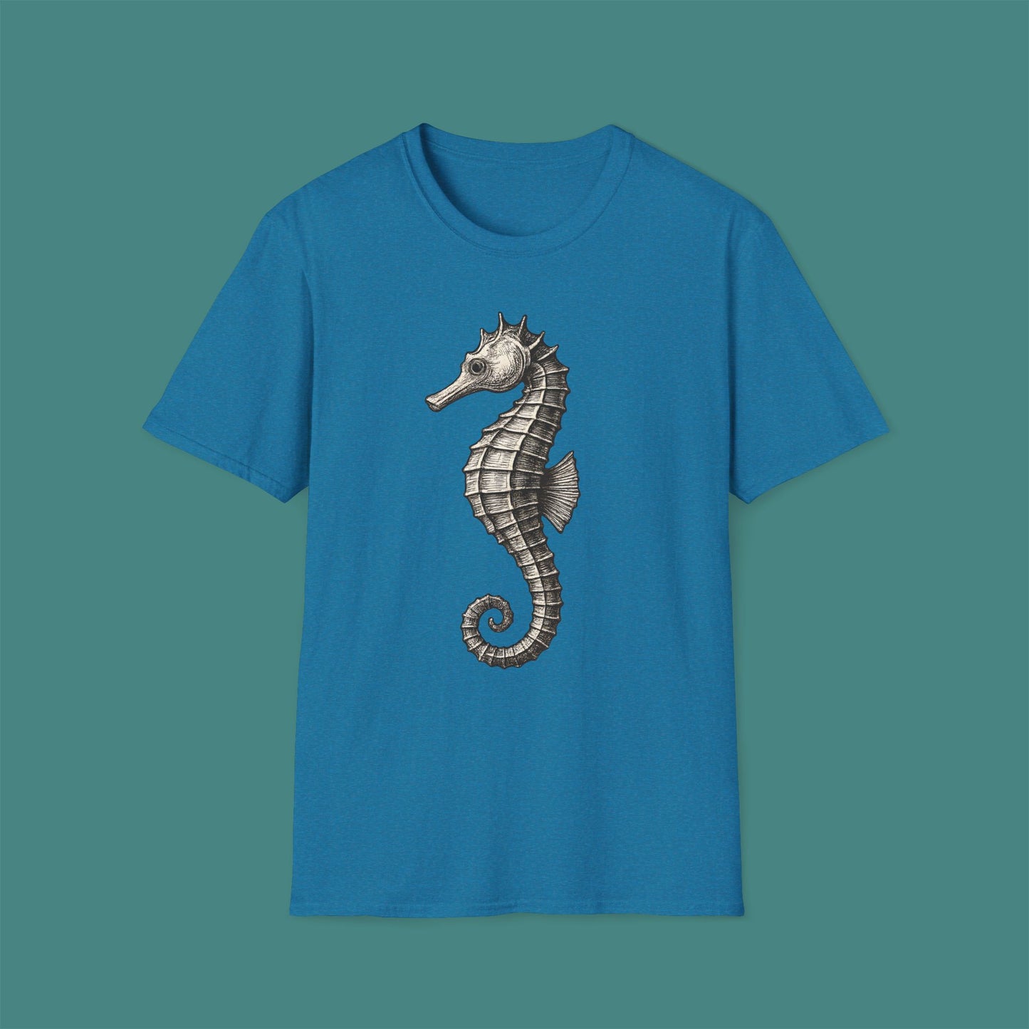 Vintage Etching Seahorse Unisex T-Shirt