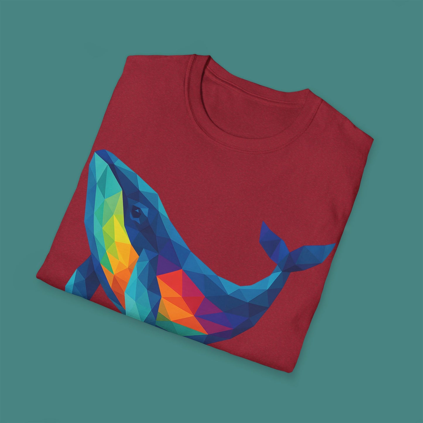 Geometric Polygon Whale Unisex T-Shirt