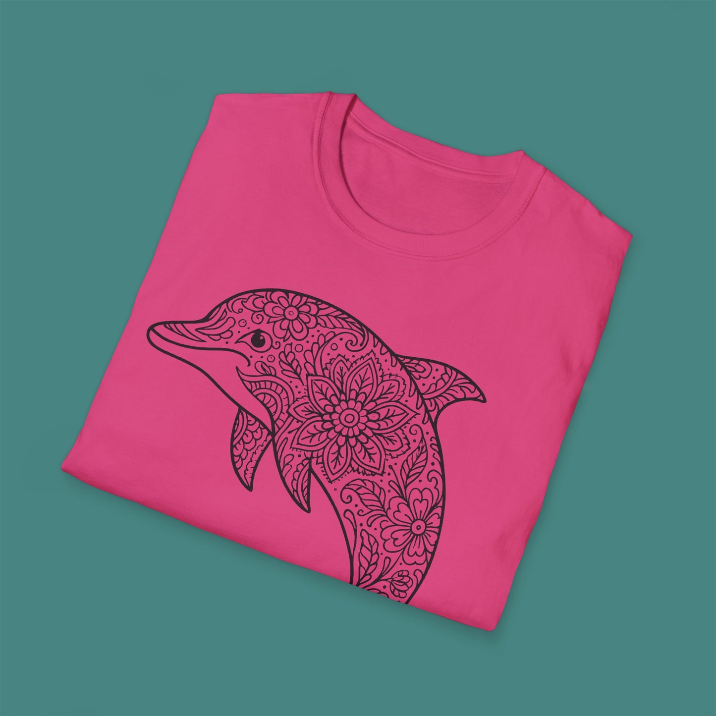 Intricate Mandala Dolphin Unisex T-Shirt