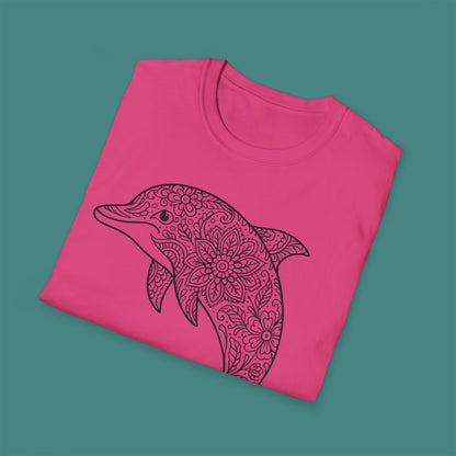Intricate Mandala Dolphin Unisex T-Shirt