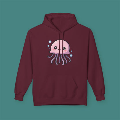 Cartoon Cute Jellyfish Fleece Unisex Hoodie