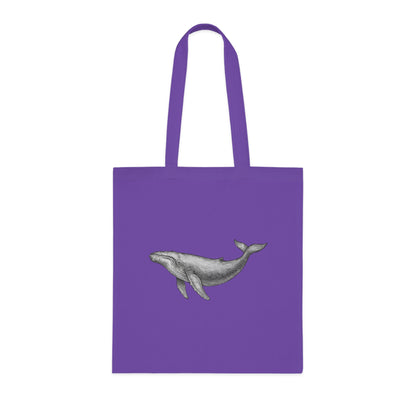 Vintage Etching Whale Tote Bag