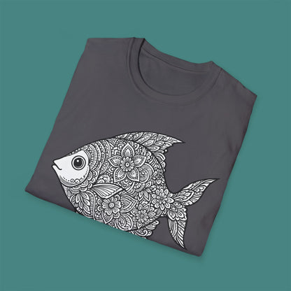 Intricate Mandala Fish Unisex T-Shirt