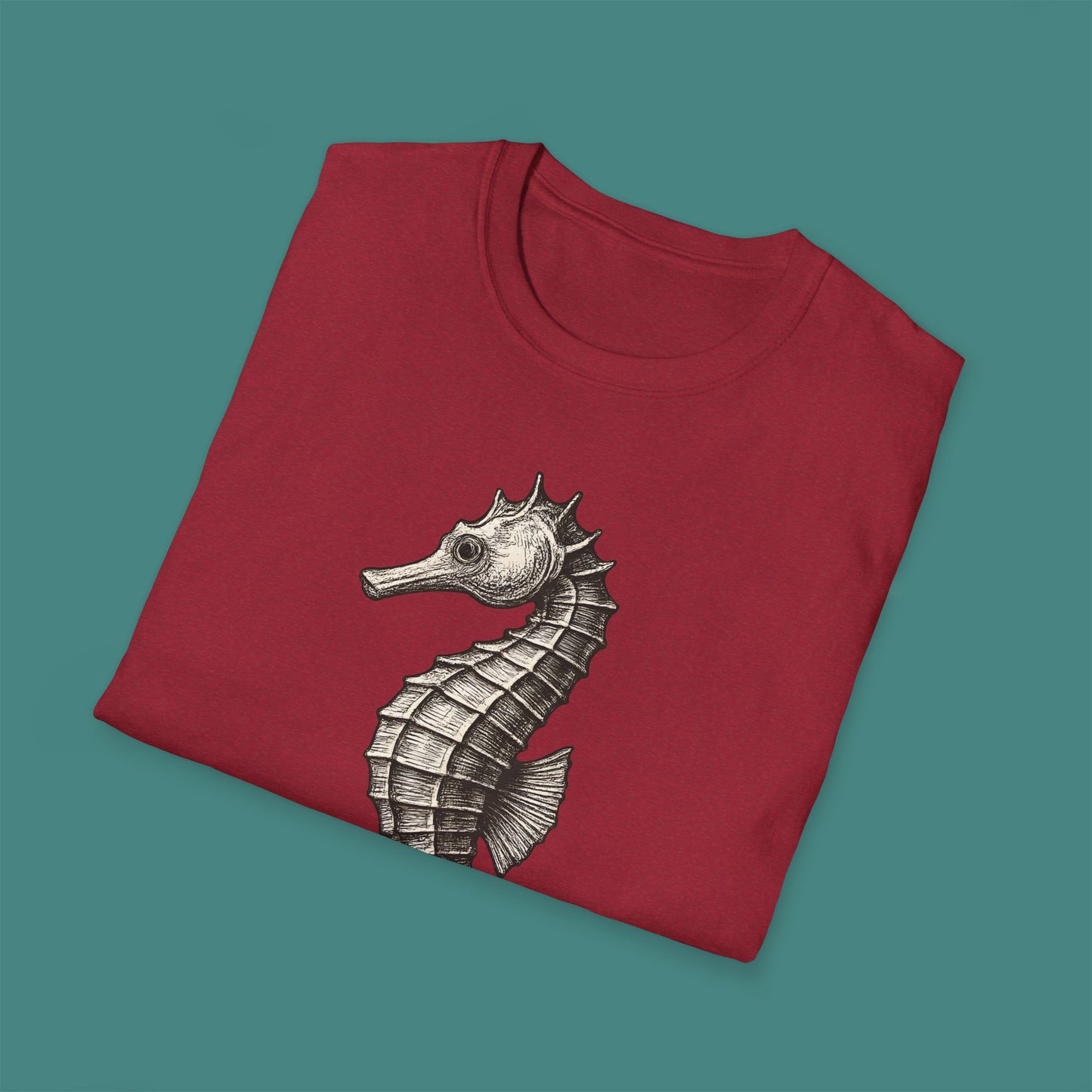 Vintage Etching Seahorse Unisex T-Shirt