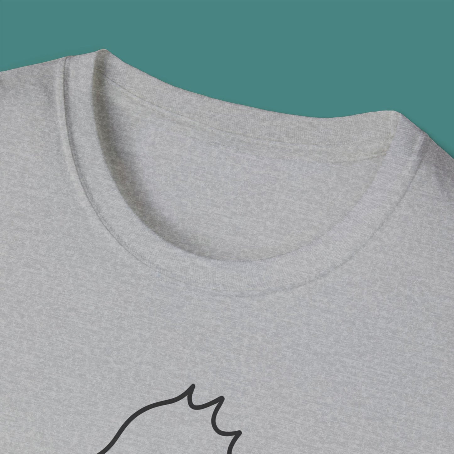 Minimalist Line Art Seahorse Unisex T-Shirt