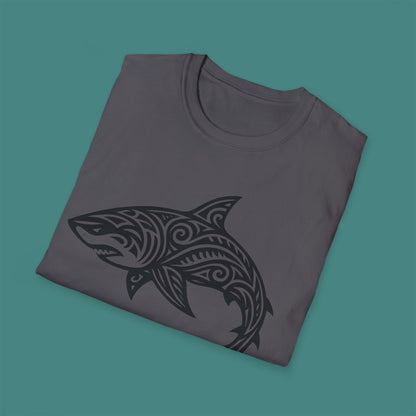 Tribal Tattoo Shark Unisex T-Shirt