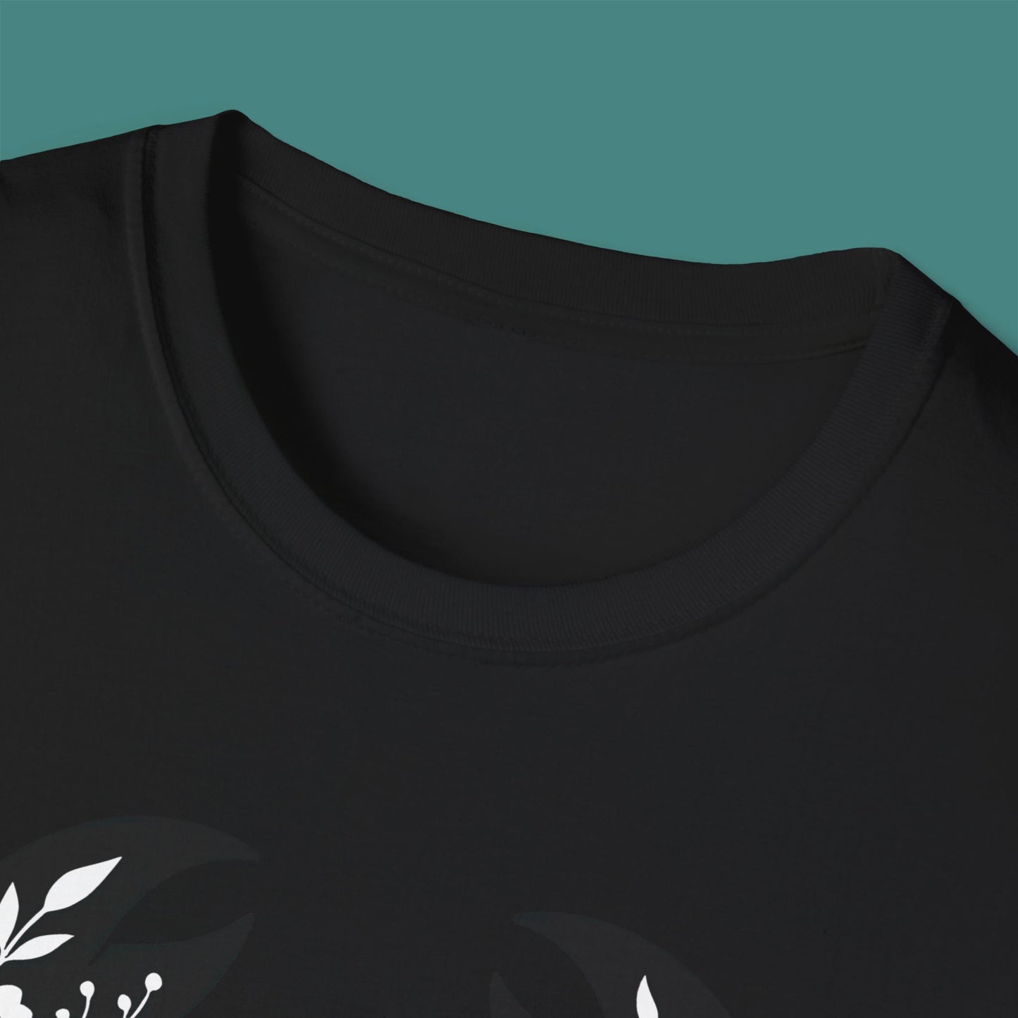 Floral Crab Silhouette Unisex T-Shirt
