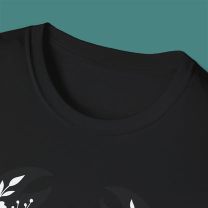 Floral Crab Silhouette Unisex T-Shirt