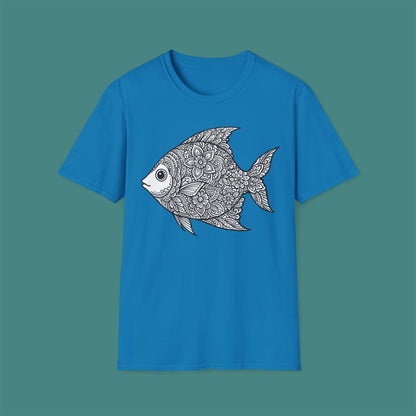Intricate Mandala Fish Unisex T-Shirt