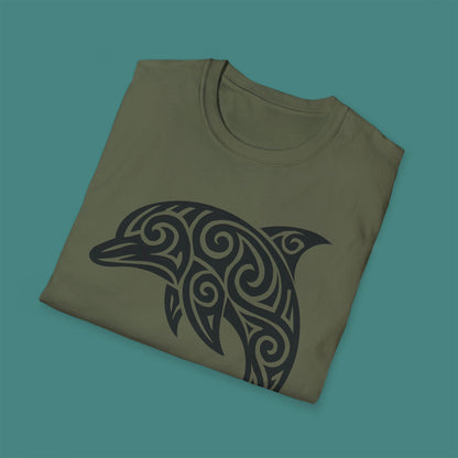 Tribal Tattoo Dolphin Unisex T-Shirt