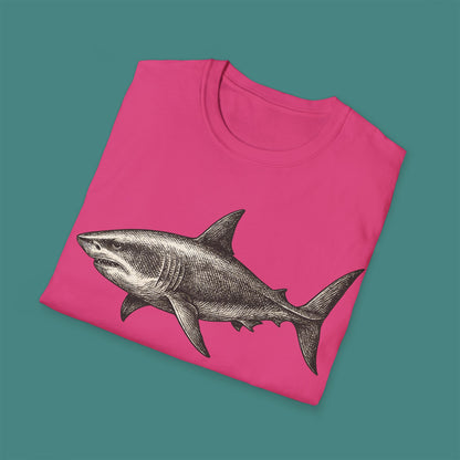 Vintage Etching Shark Unisex T-Shirt