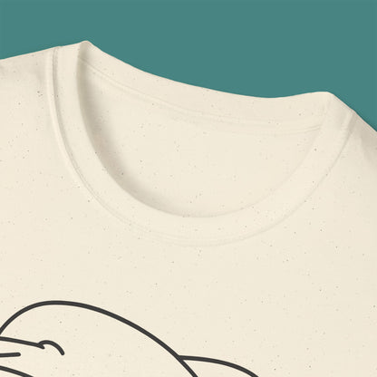 Minimalist Line Art Dolphin Unisex T-Shirt