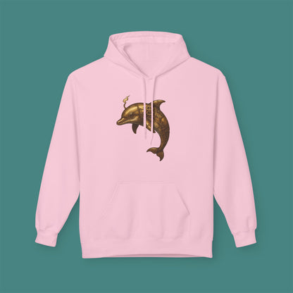 Steampunk Mechanical Dolphin Fleece Unisex Hoodie