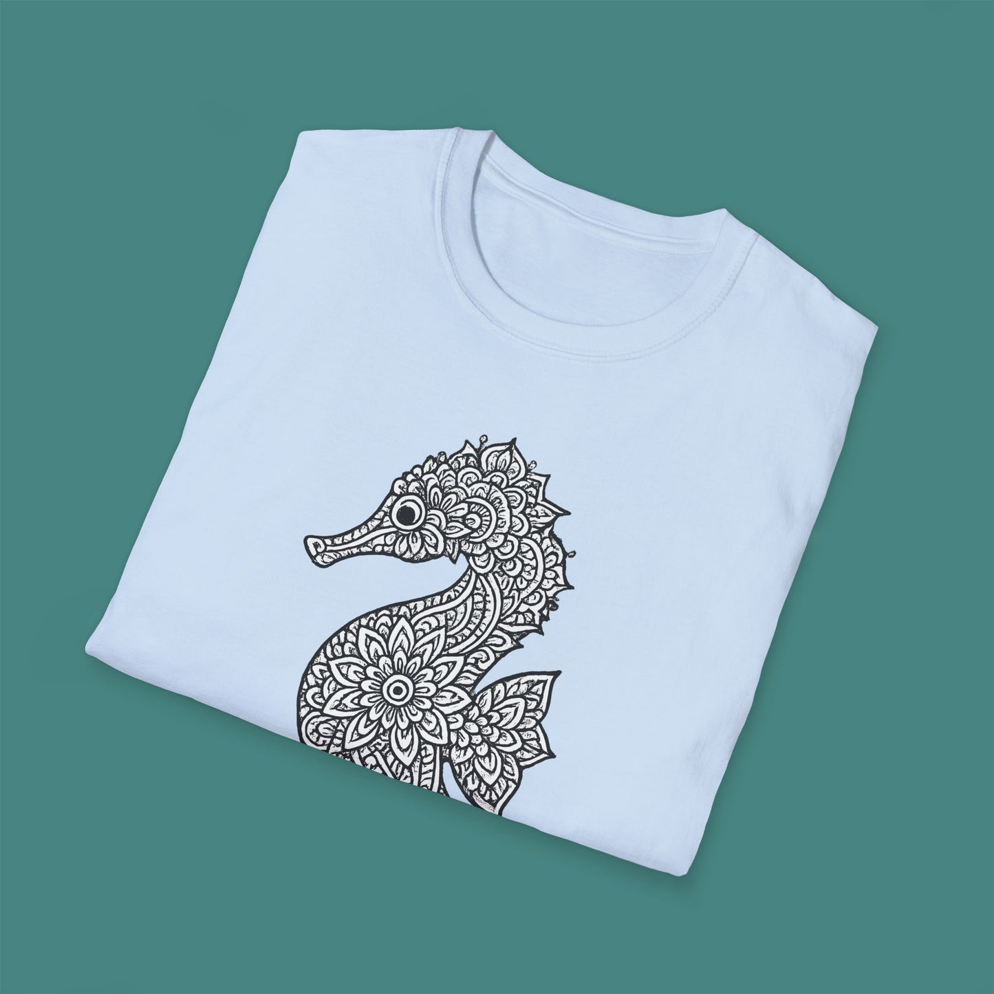 Intricate Mandala Seahorse Unisex T-Shirt