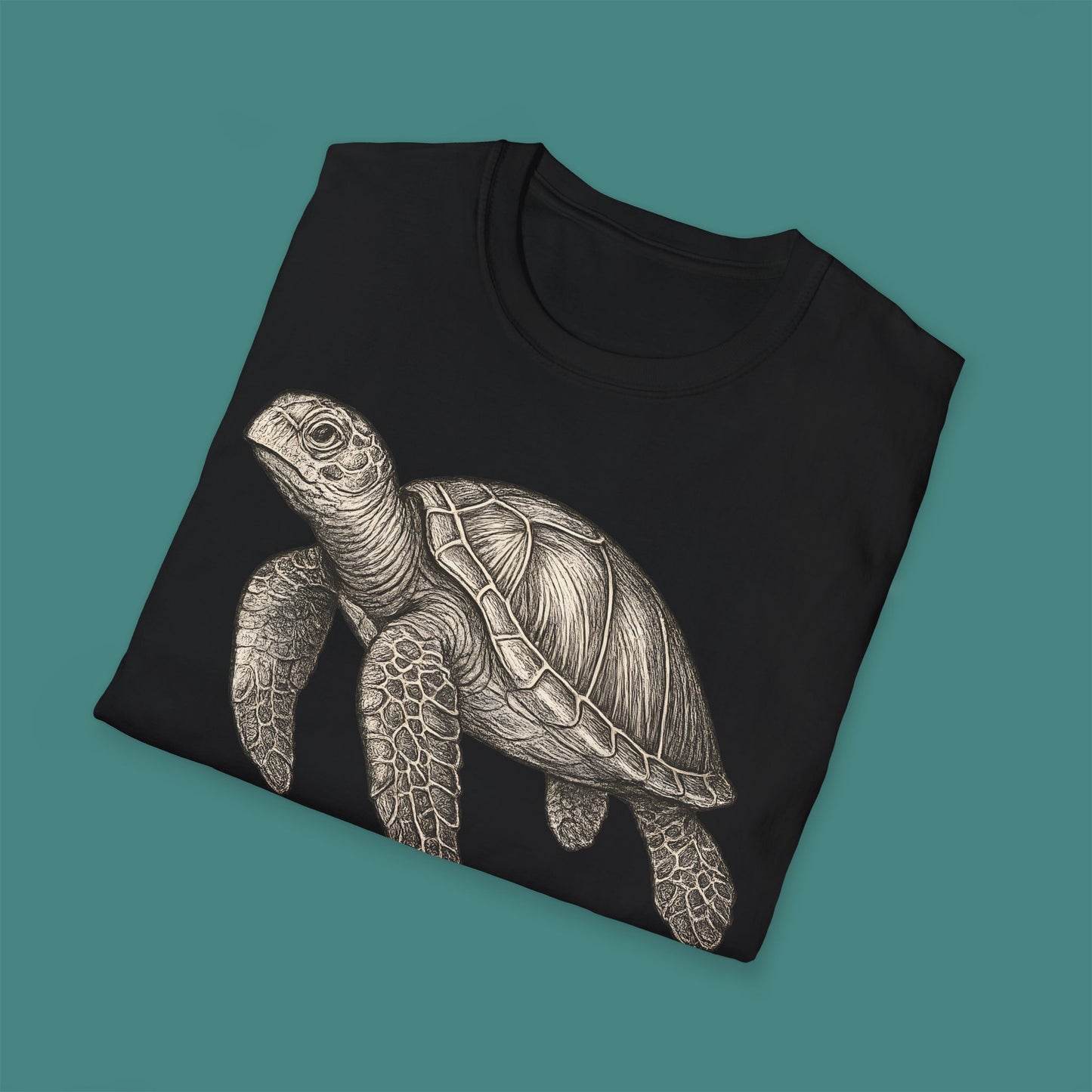 Vintage Etching Turtle Unisex T-Shirt